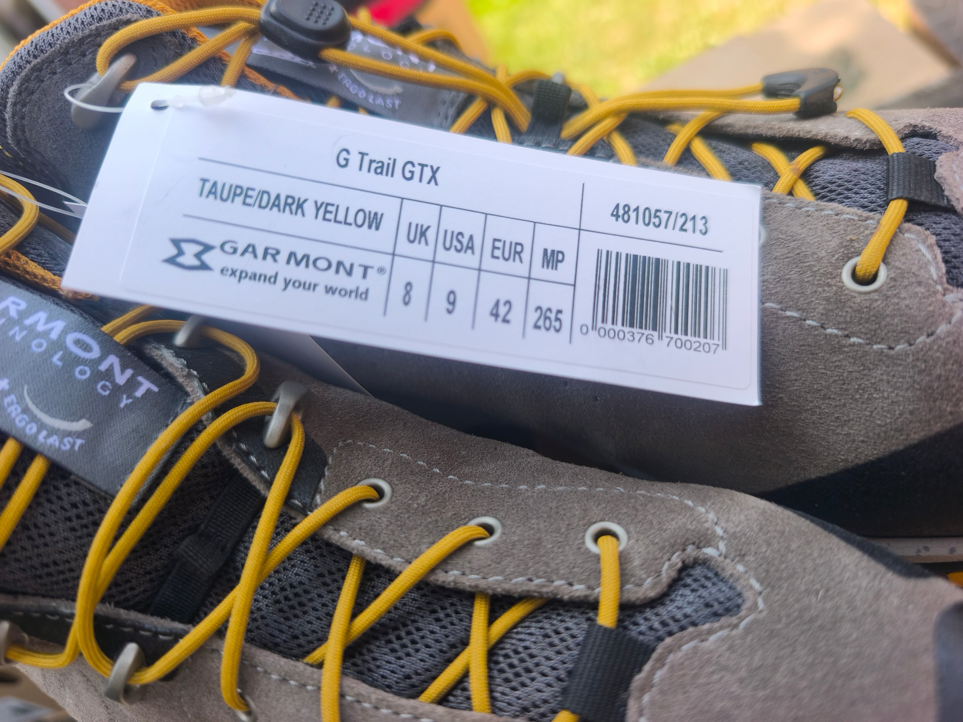 Garmont G-Trail Goretex, størrelse 42, farve Taupe/Dark Yellow.