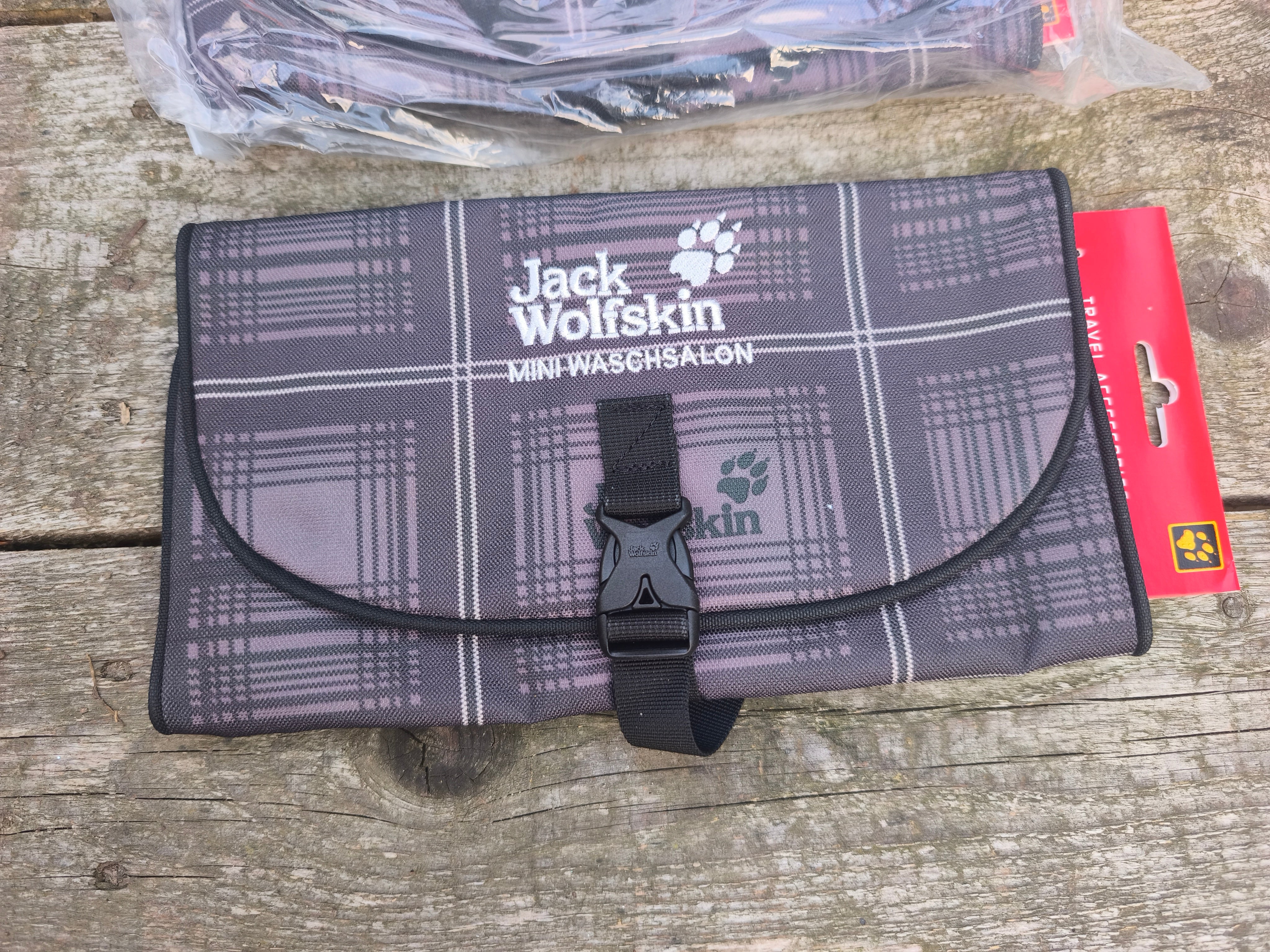 Toilettaske, Jack Wolfskin Mini Waschsalon, farve: stone checks