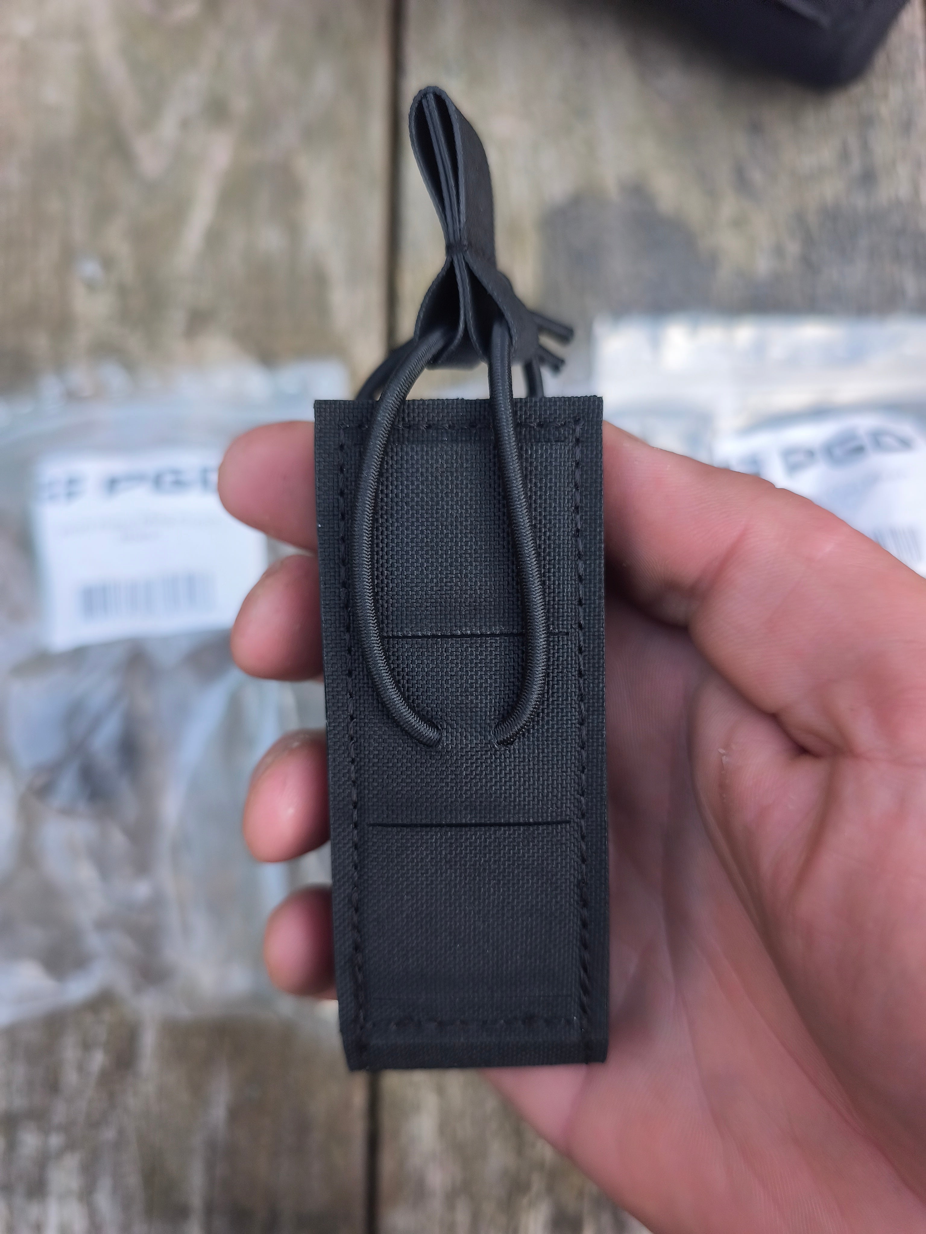 PGD fast lomme til pistolmagasin eller multitool/foldekniv. Sort