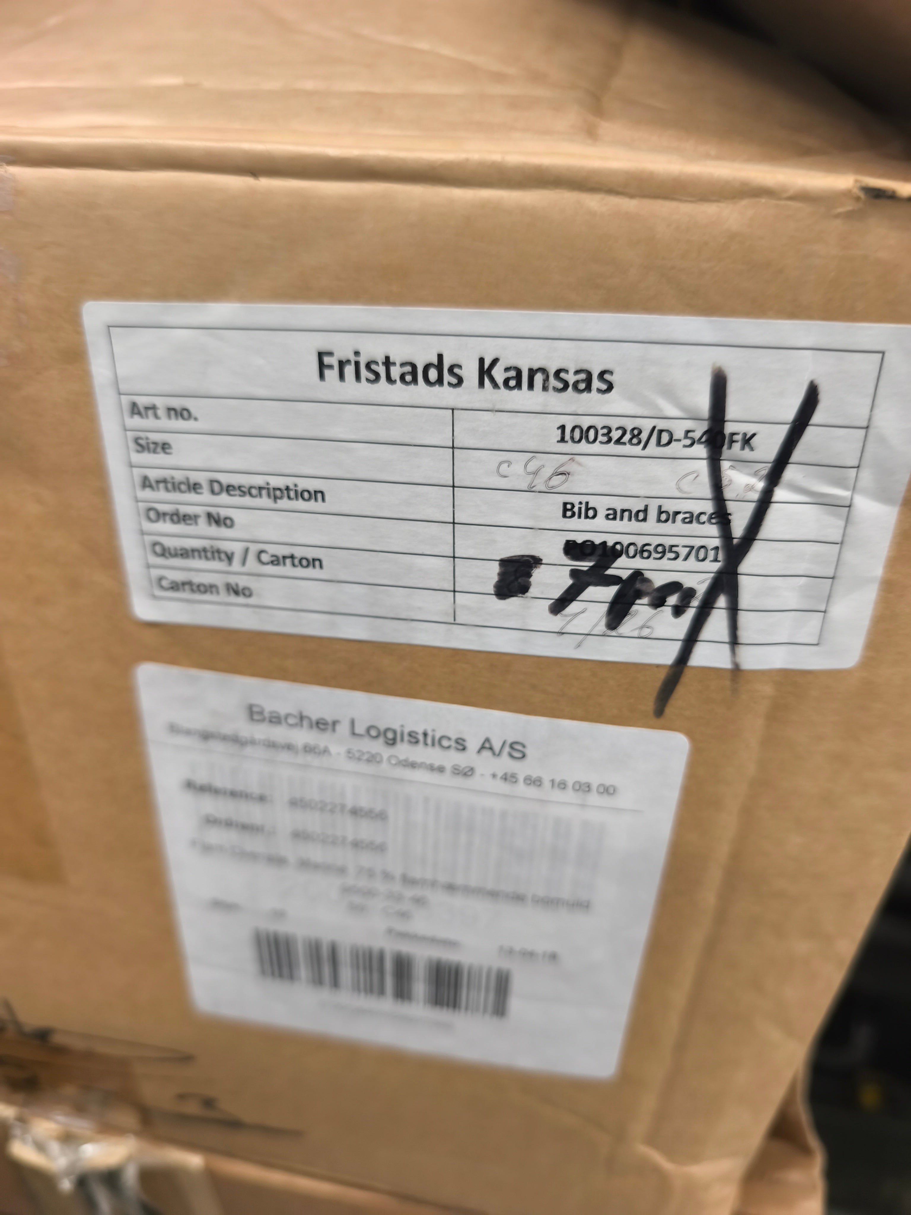 Overalls, flammehæmmende, Kansas, størrelse 80