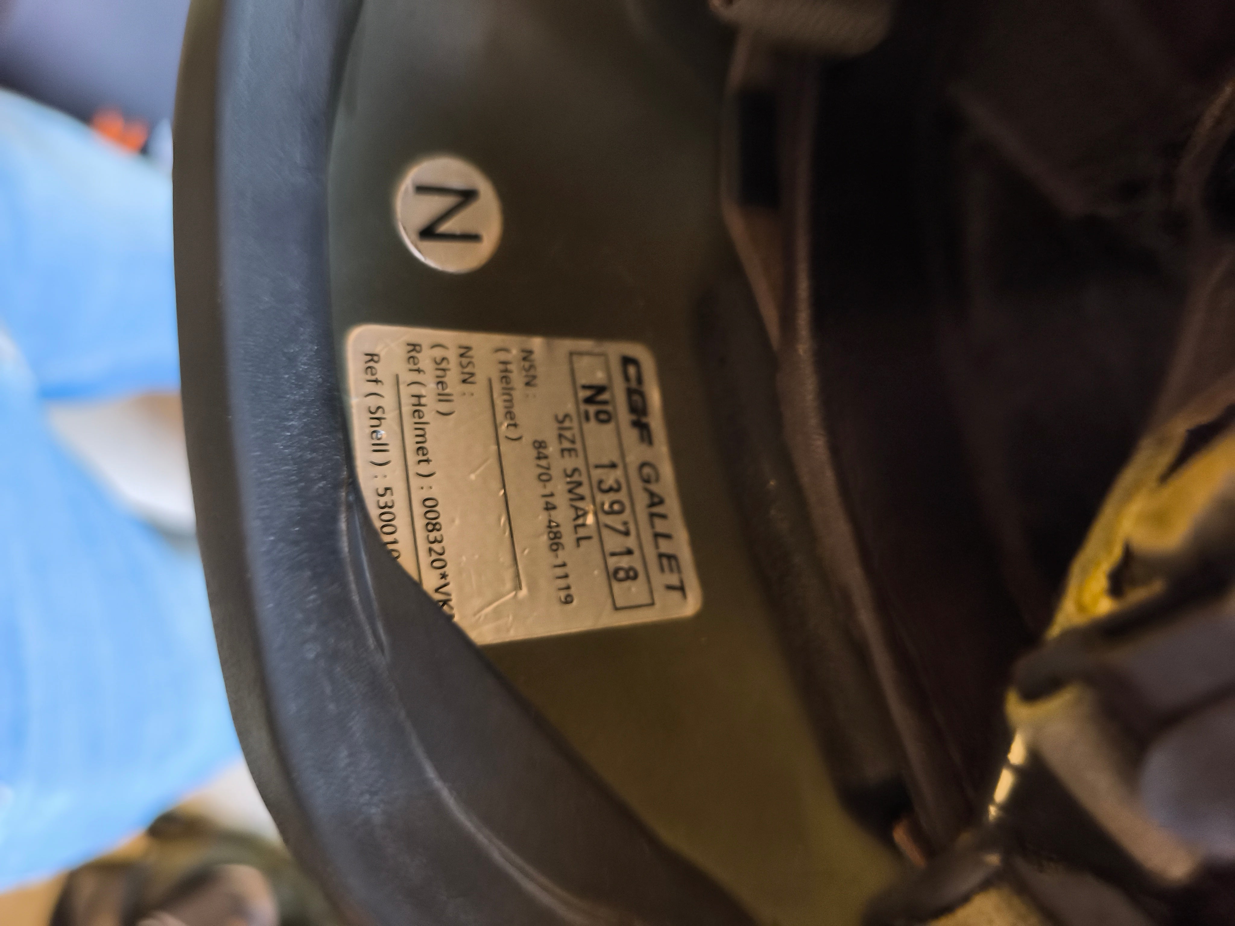 Dansk m96 kevlar hjelm str small