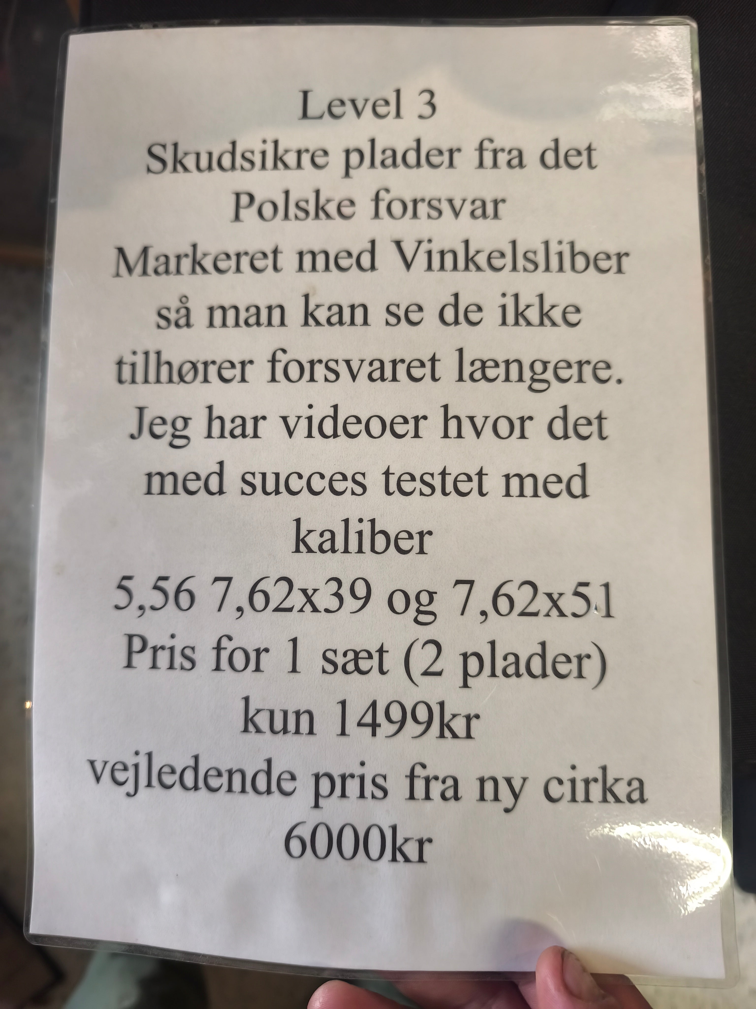 Franske level 3 plader fra det polske forsvar