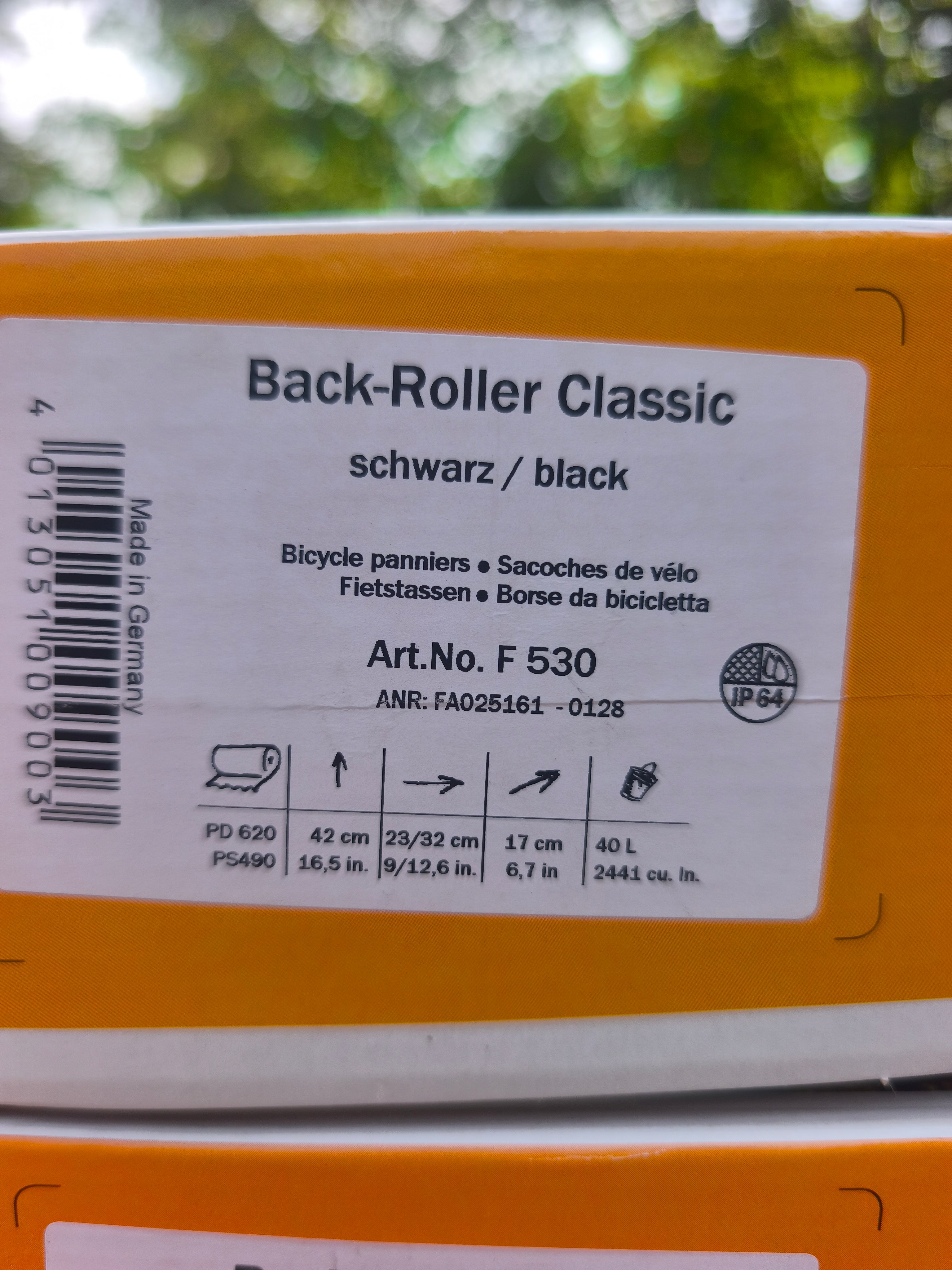 Ortlieb Back-Roller Classic F 530, sort