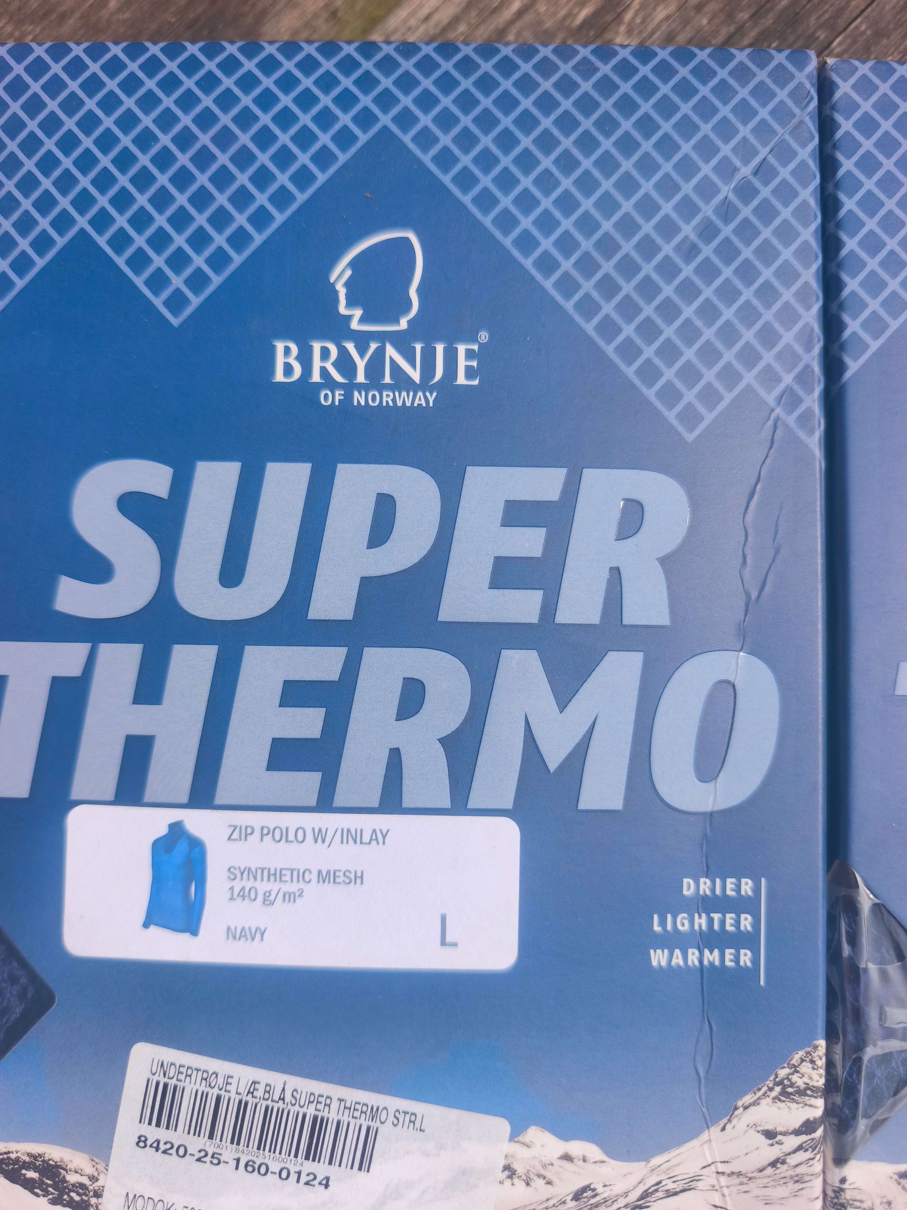 Brynje SuperThermo, lang hals, Blå m/l/xl