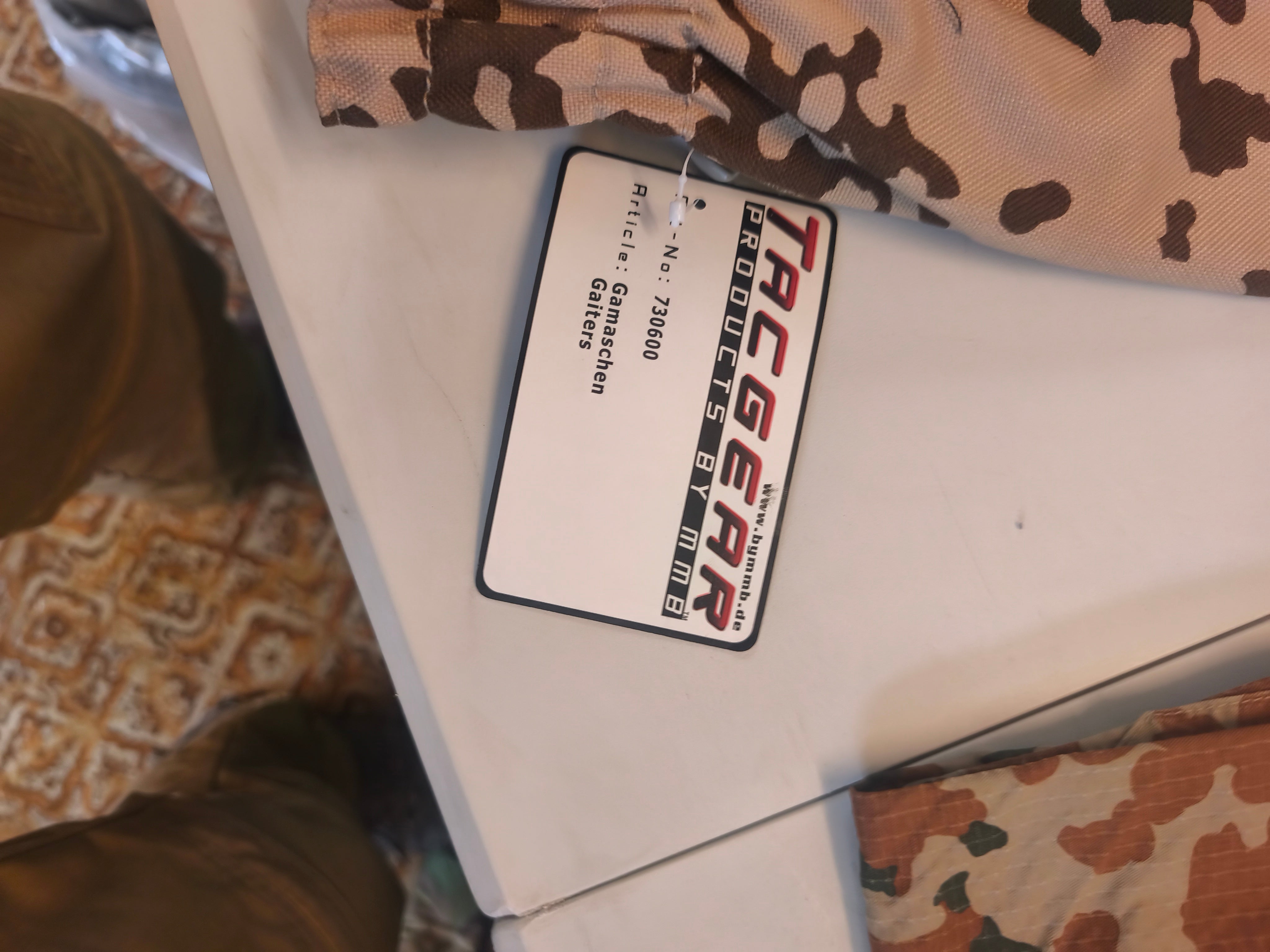 Tacgear Gaiters, ørken, ny