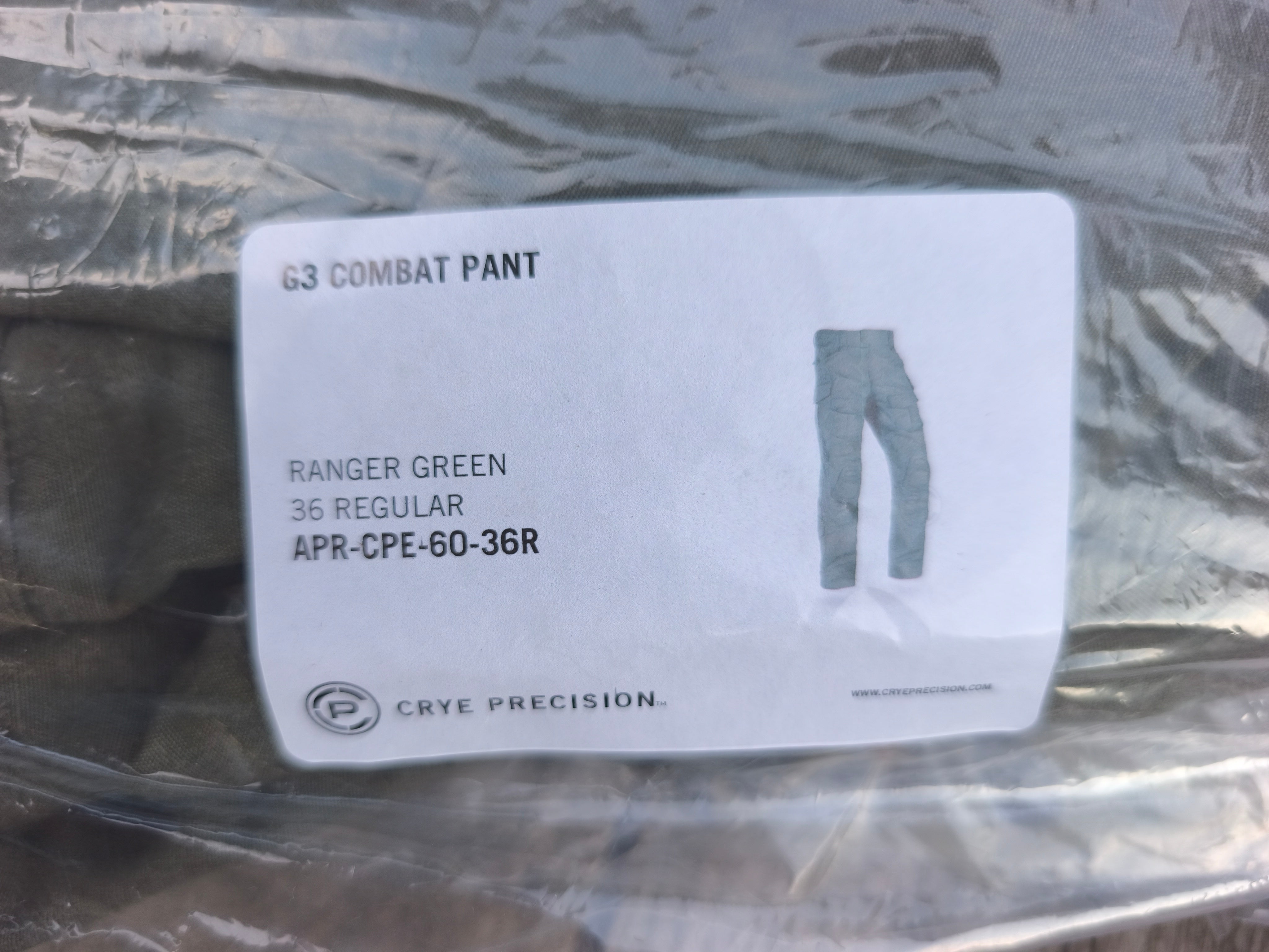 Crye precision G3 combat pant, ranger green 36 regular