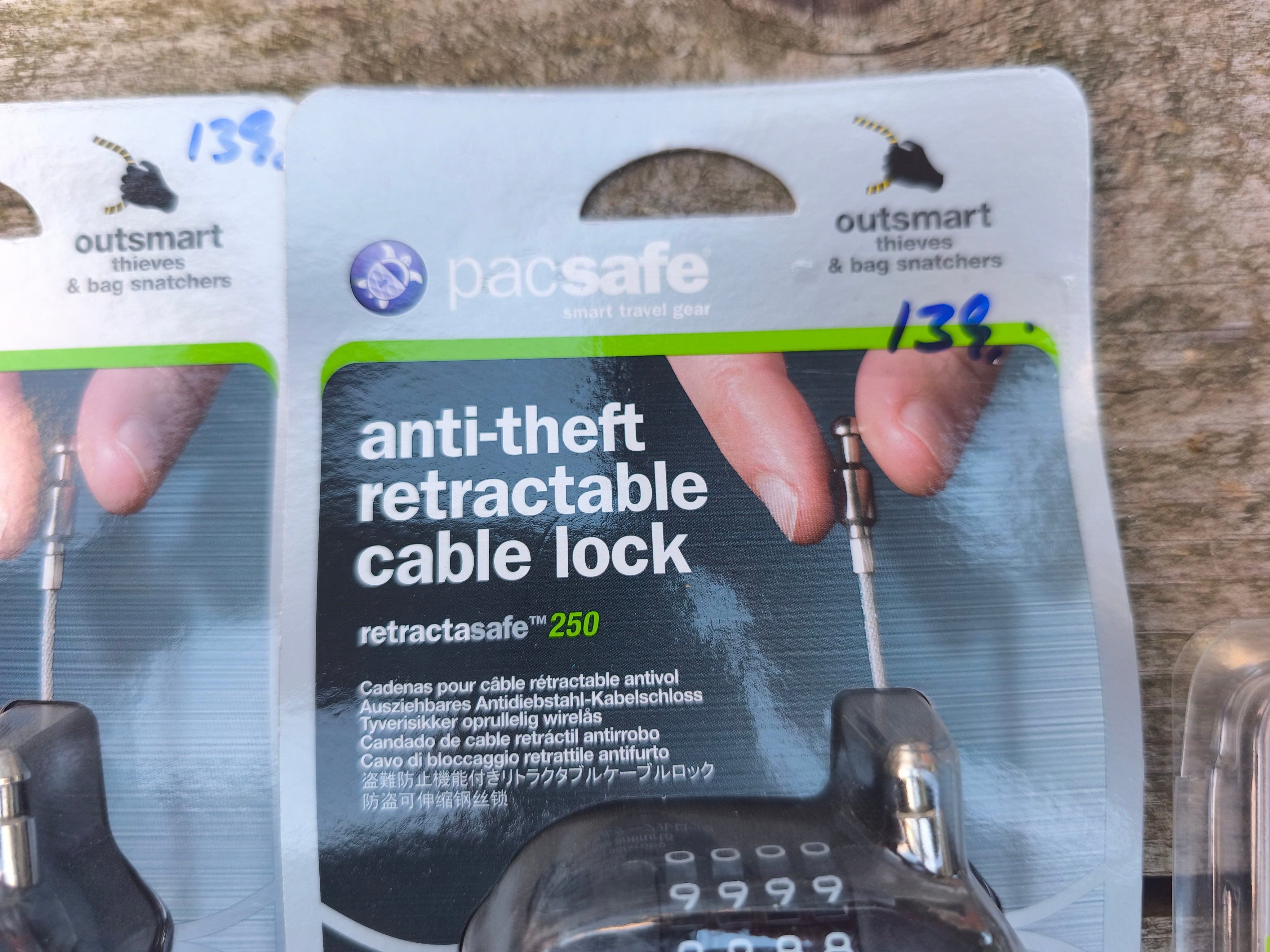 Pacsafe kodelås med wire