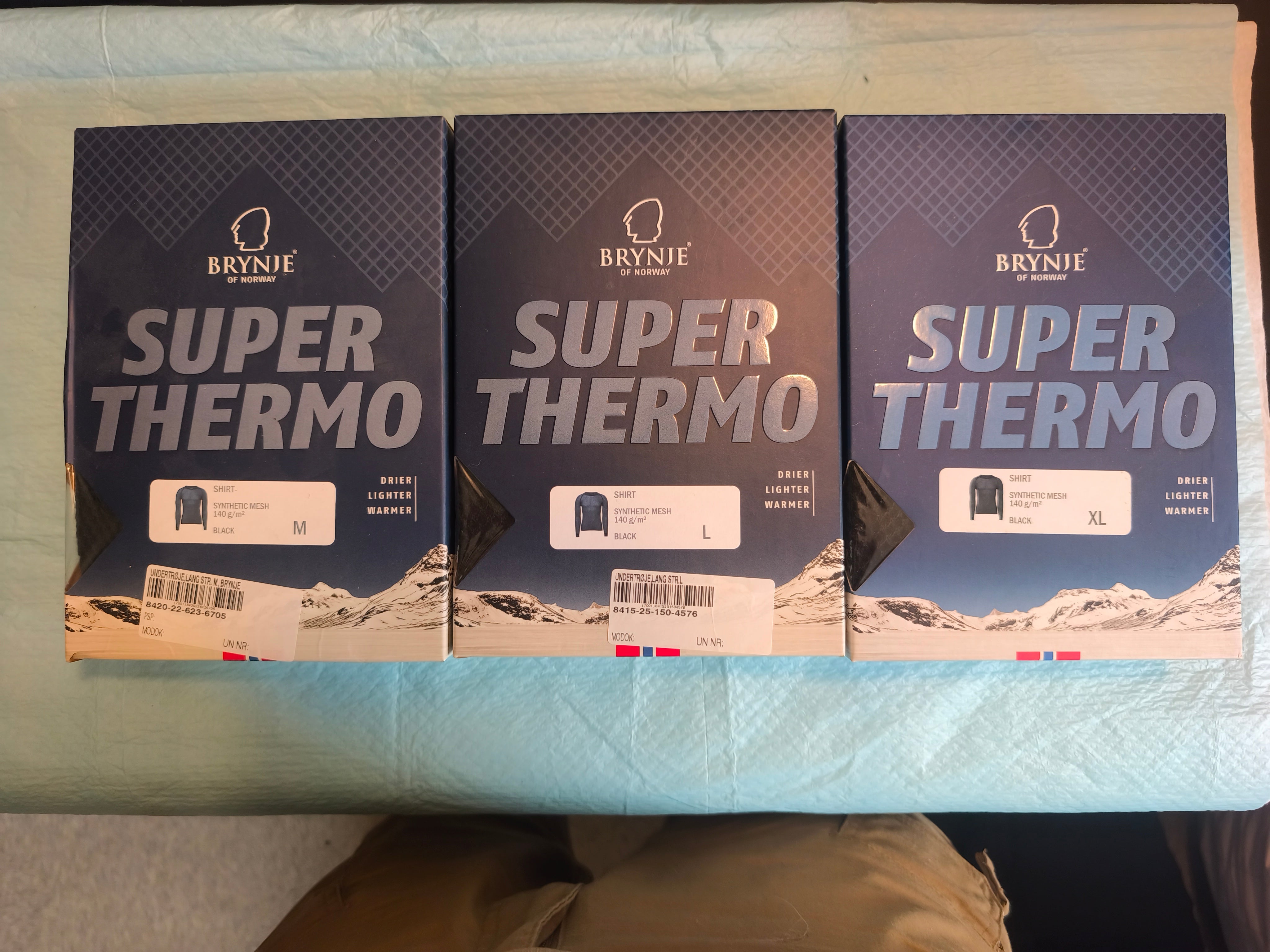 Brynje Super Thermo, Langærmet nettrøje med kort hals, Sort