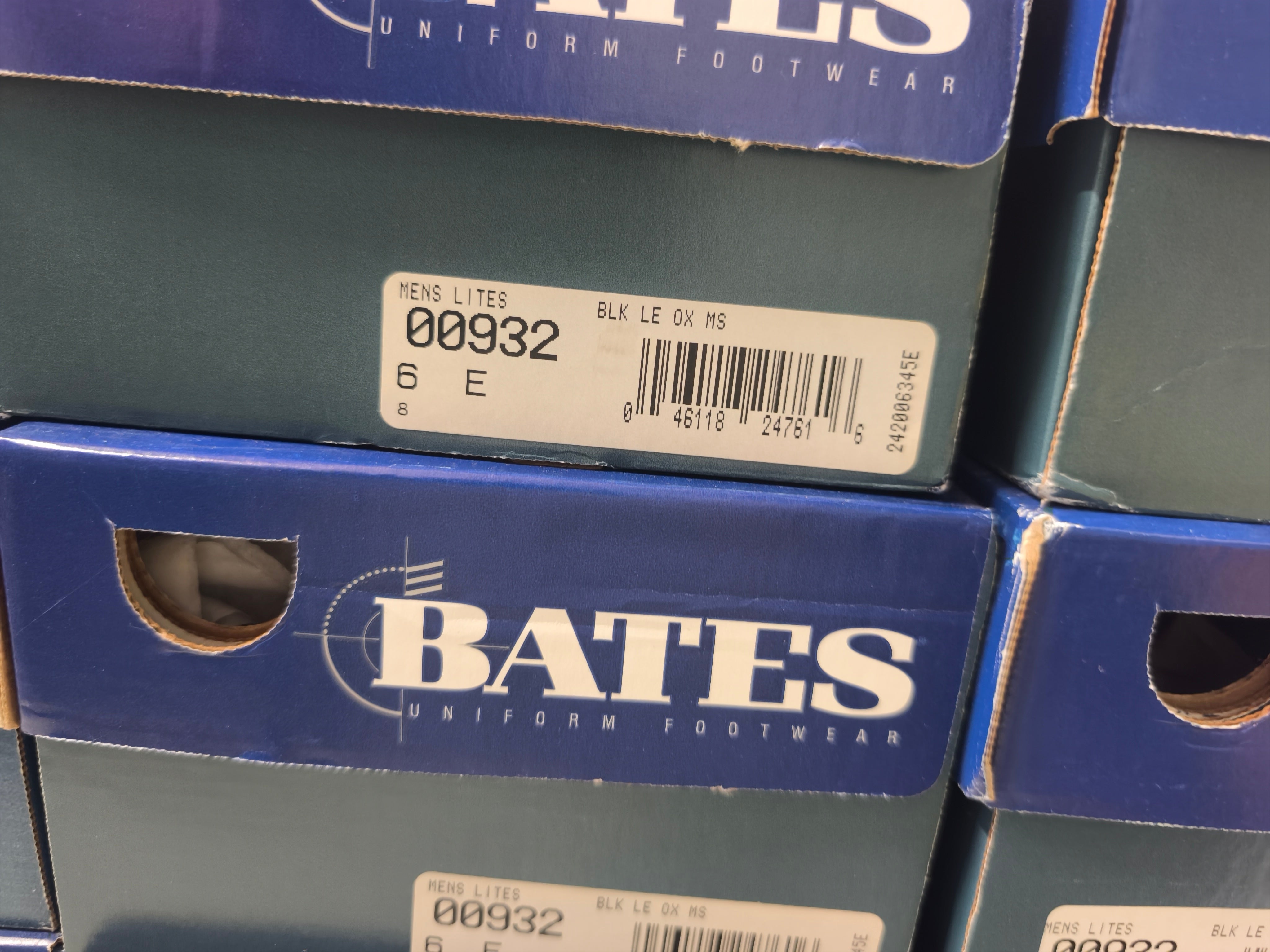 Bates Lak-uniforms sko, nye, størrelse 6 og 7,5