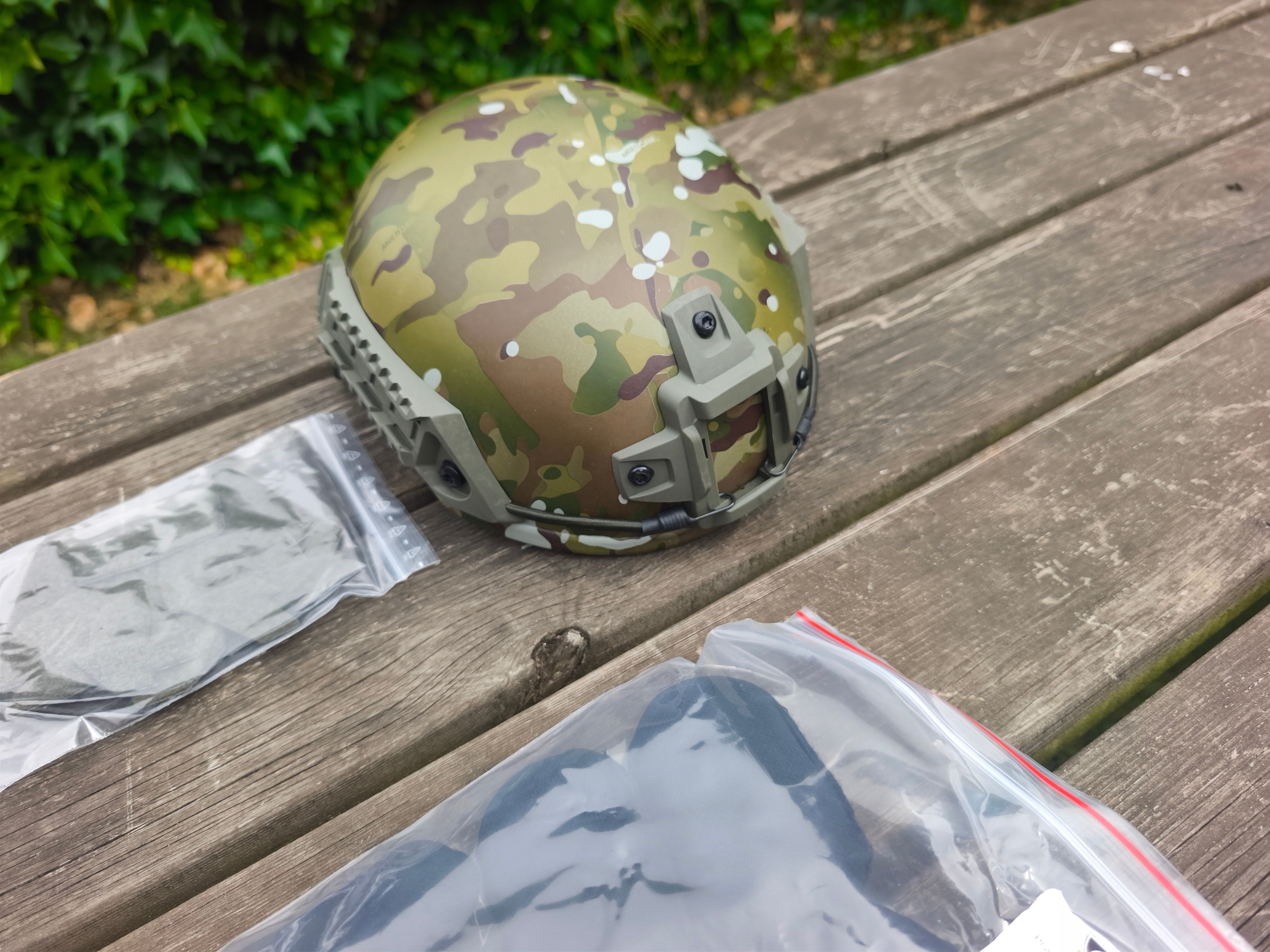 PGD Arch Ballistic hjelm, multicam, large, ubrugt, uden emballage, level 3a, 1 stk tilbage