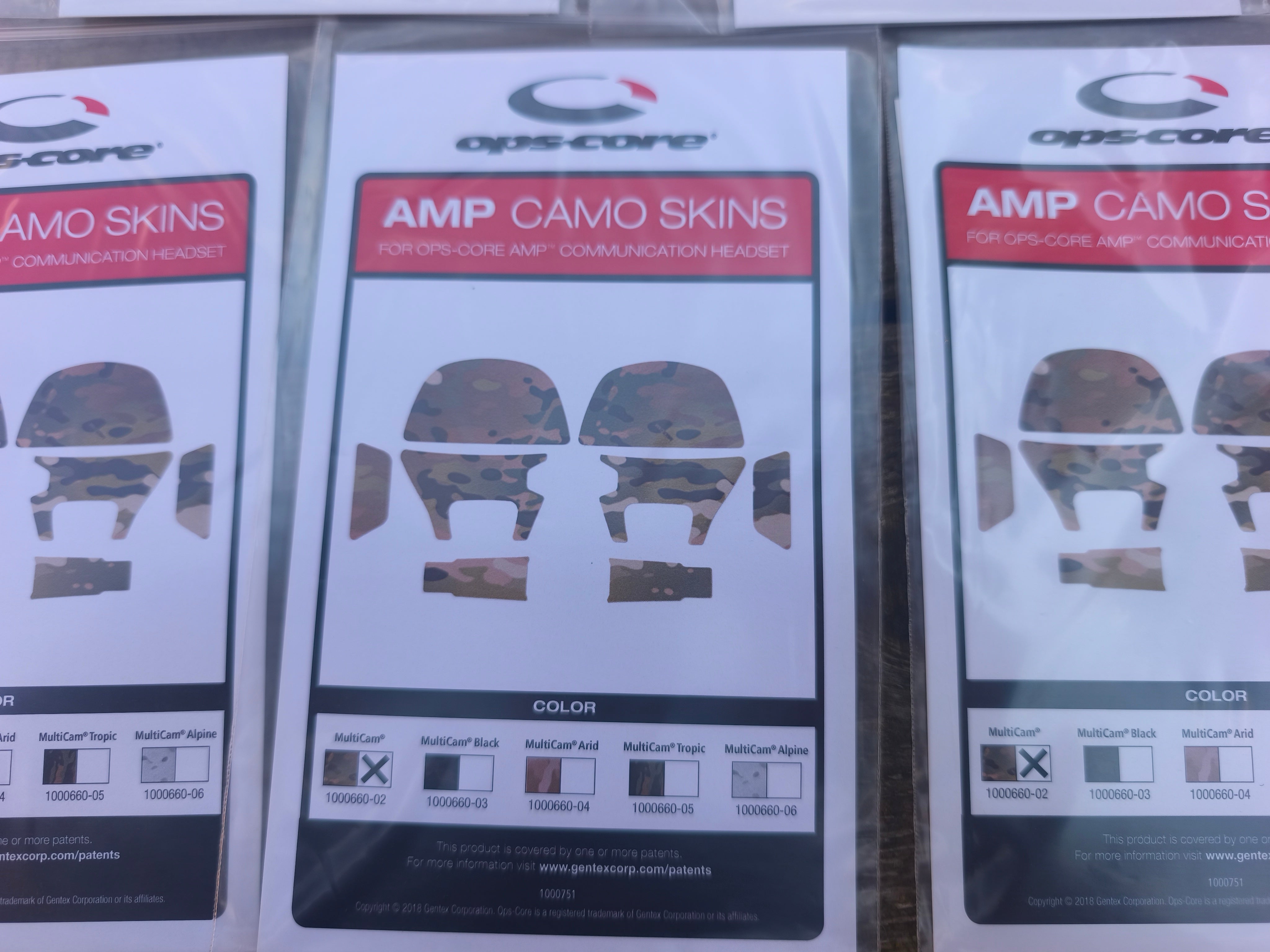 Opscore AMP camo skins, multicam