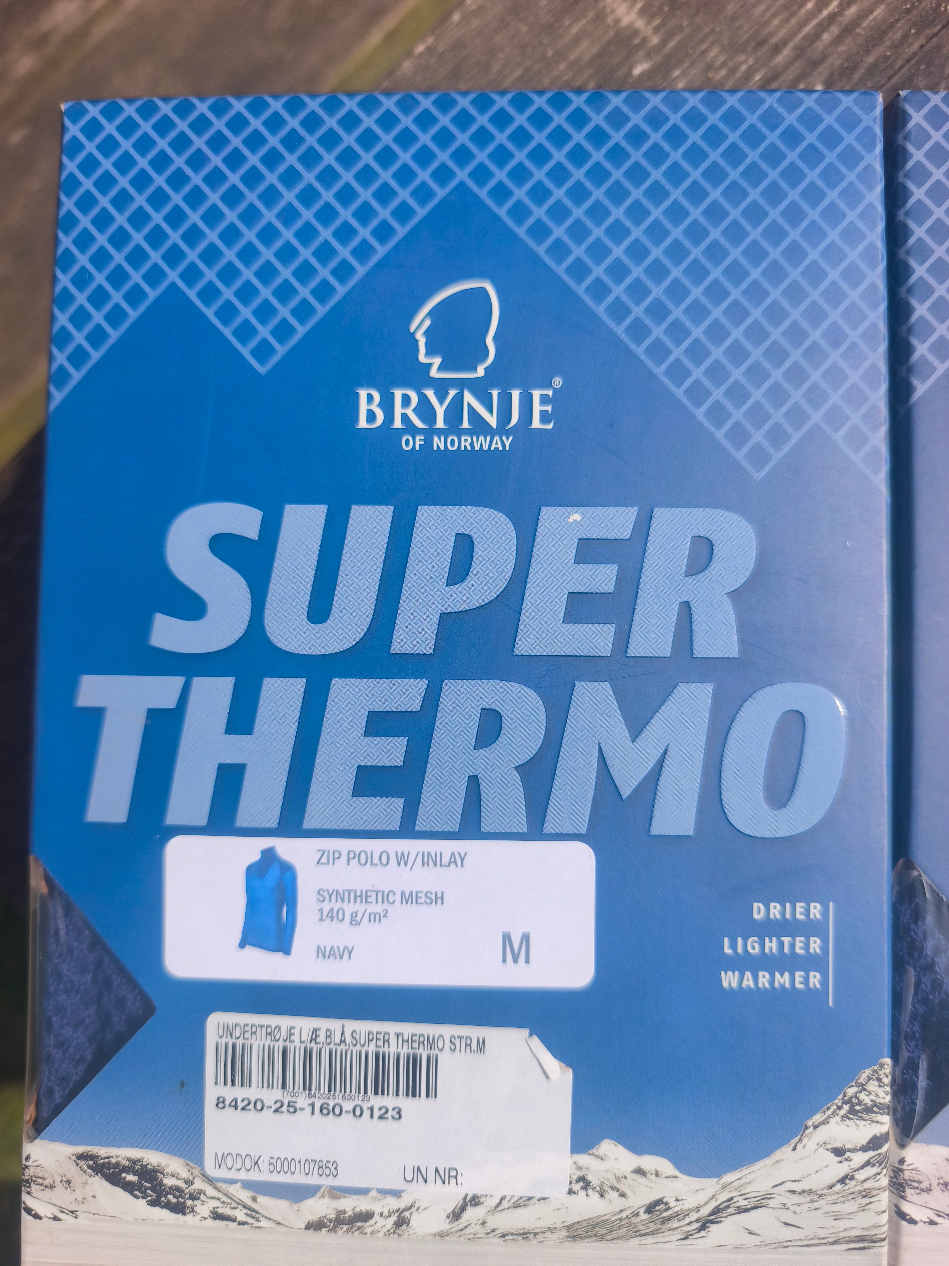 Brynje SuperThermo, lang hals, Blå m/l/xl