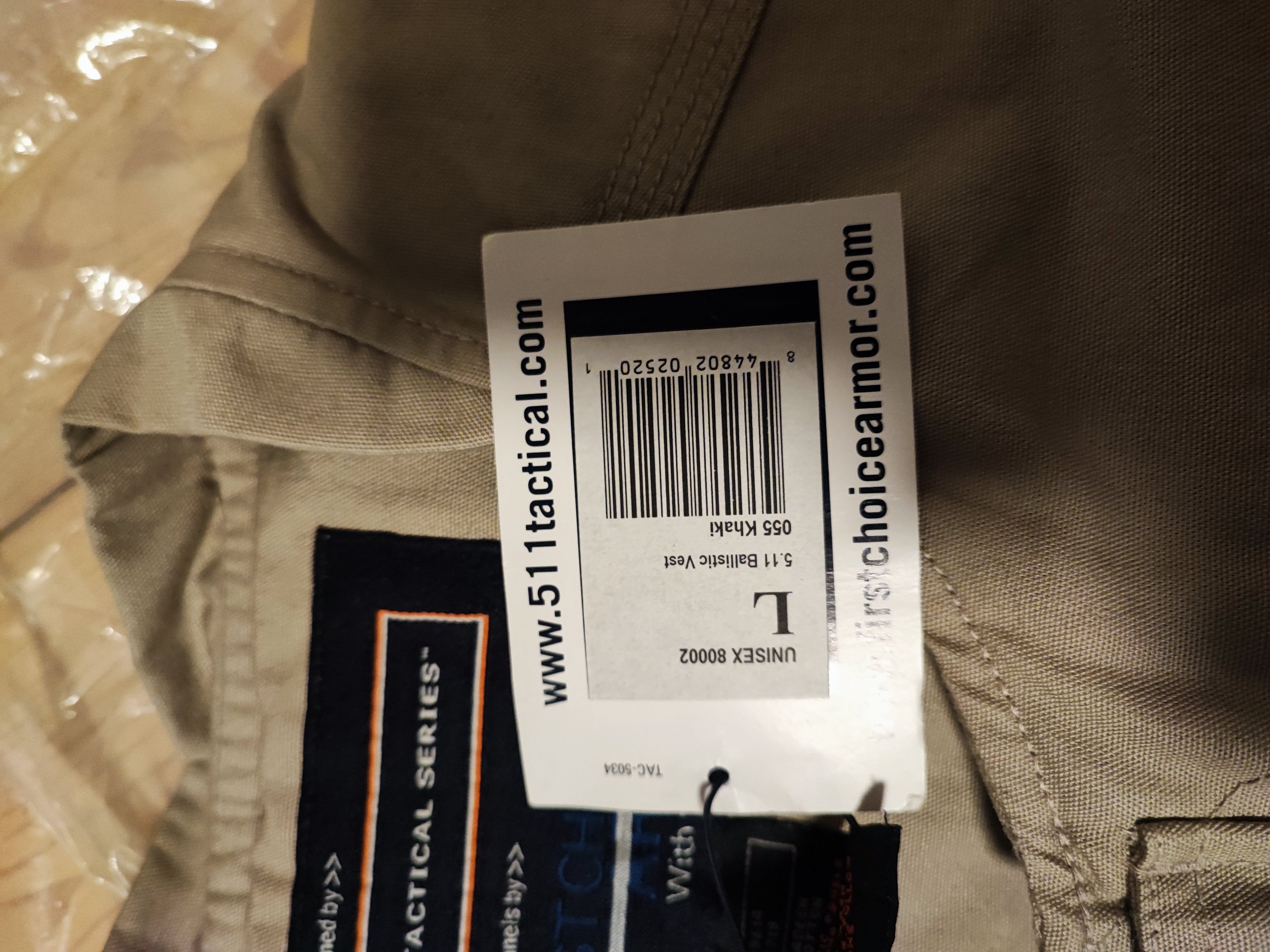 Skudsikker 5.11 contractor vest, fabriksny, gået på dato