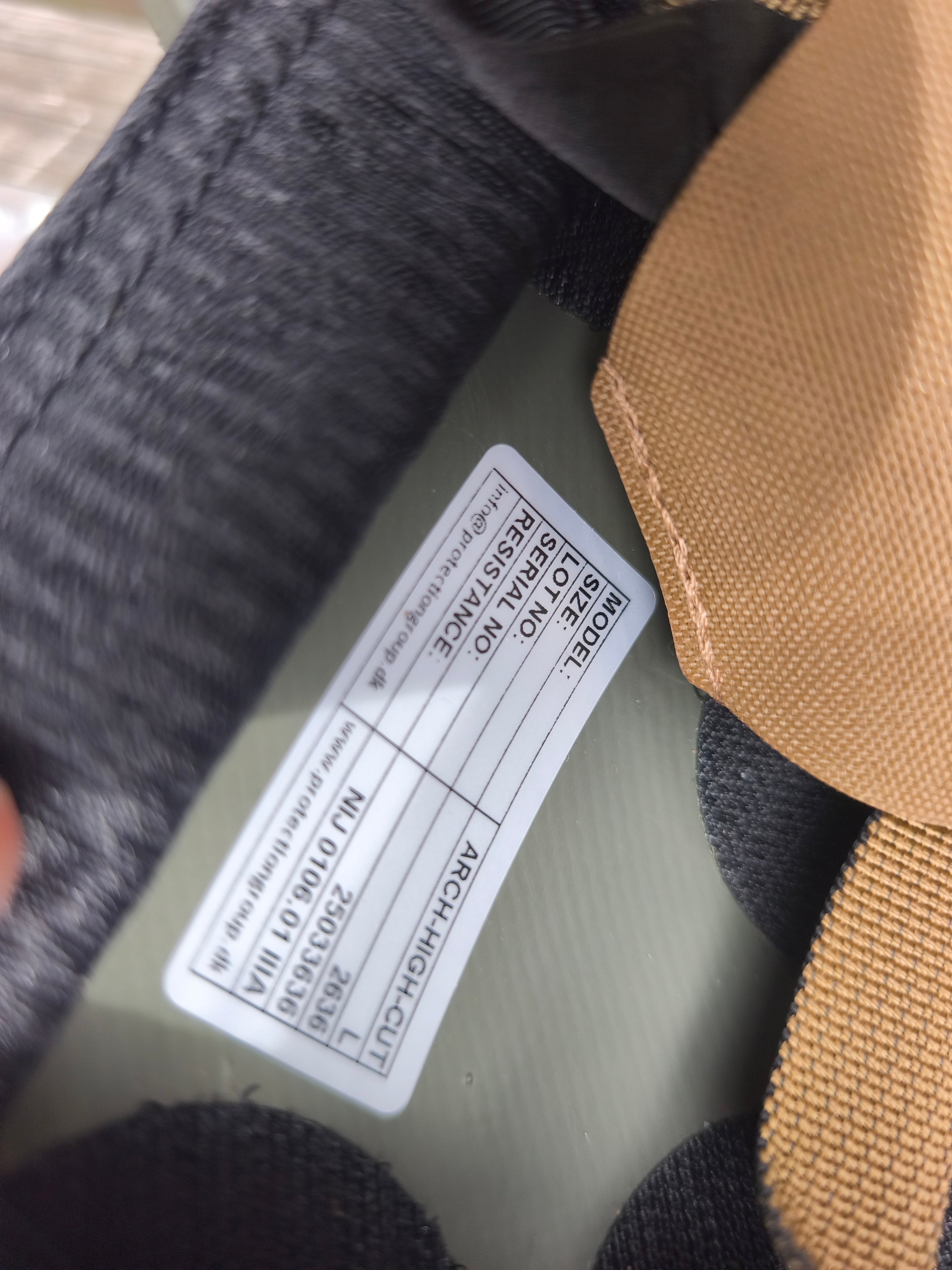 PGD Arch Ballistic hjelm, multicam, large, ubrugt, uden emballage, level 3a, 1 stk tilbage