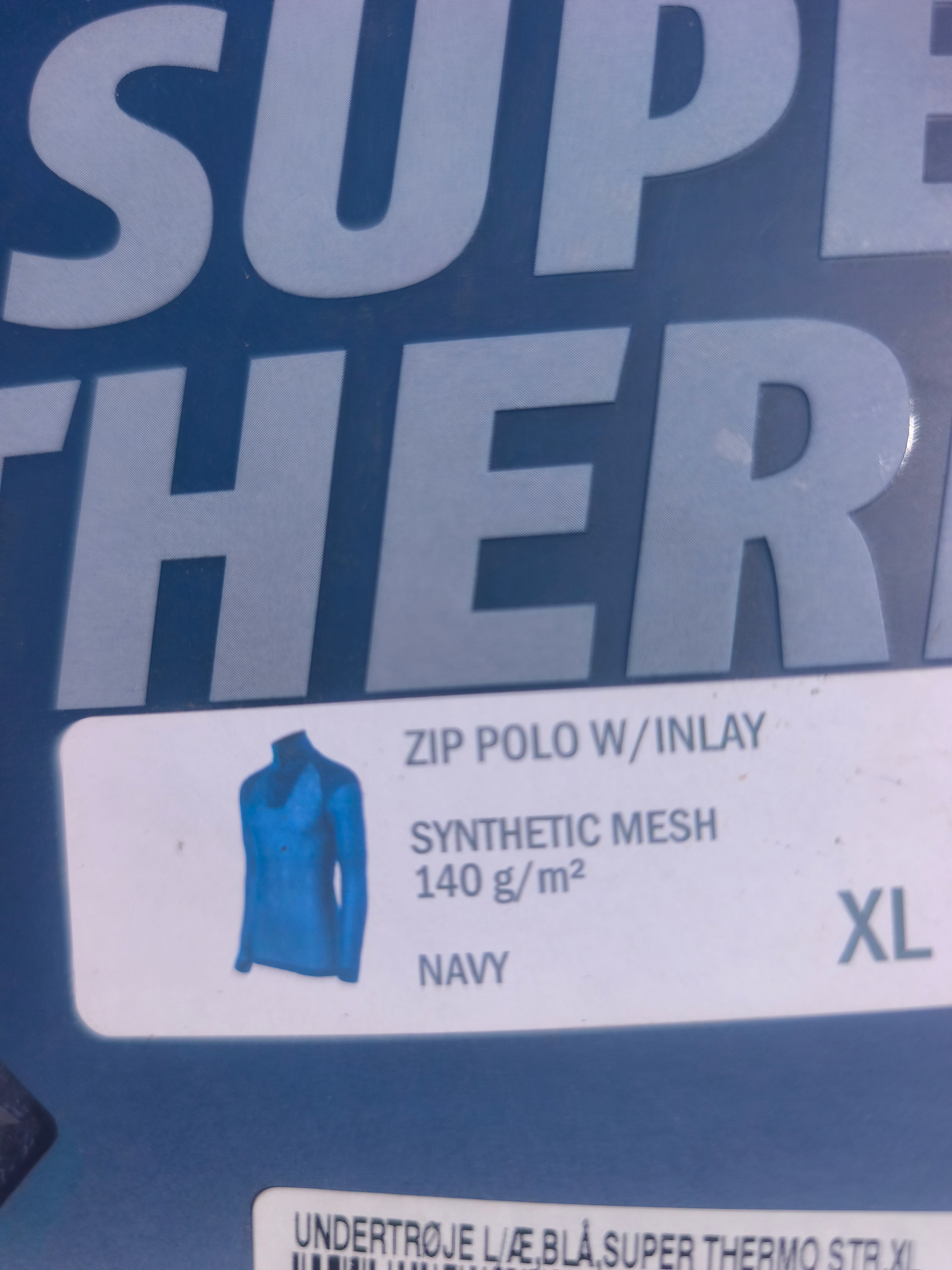 Brynje SuperThermo, lang hals, Blå m/l/xl