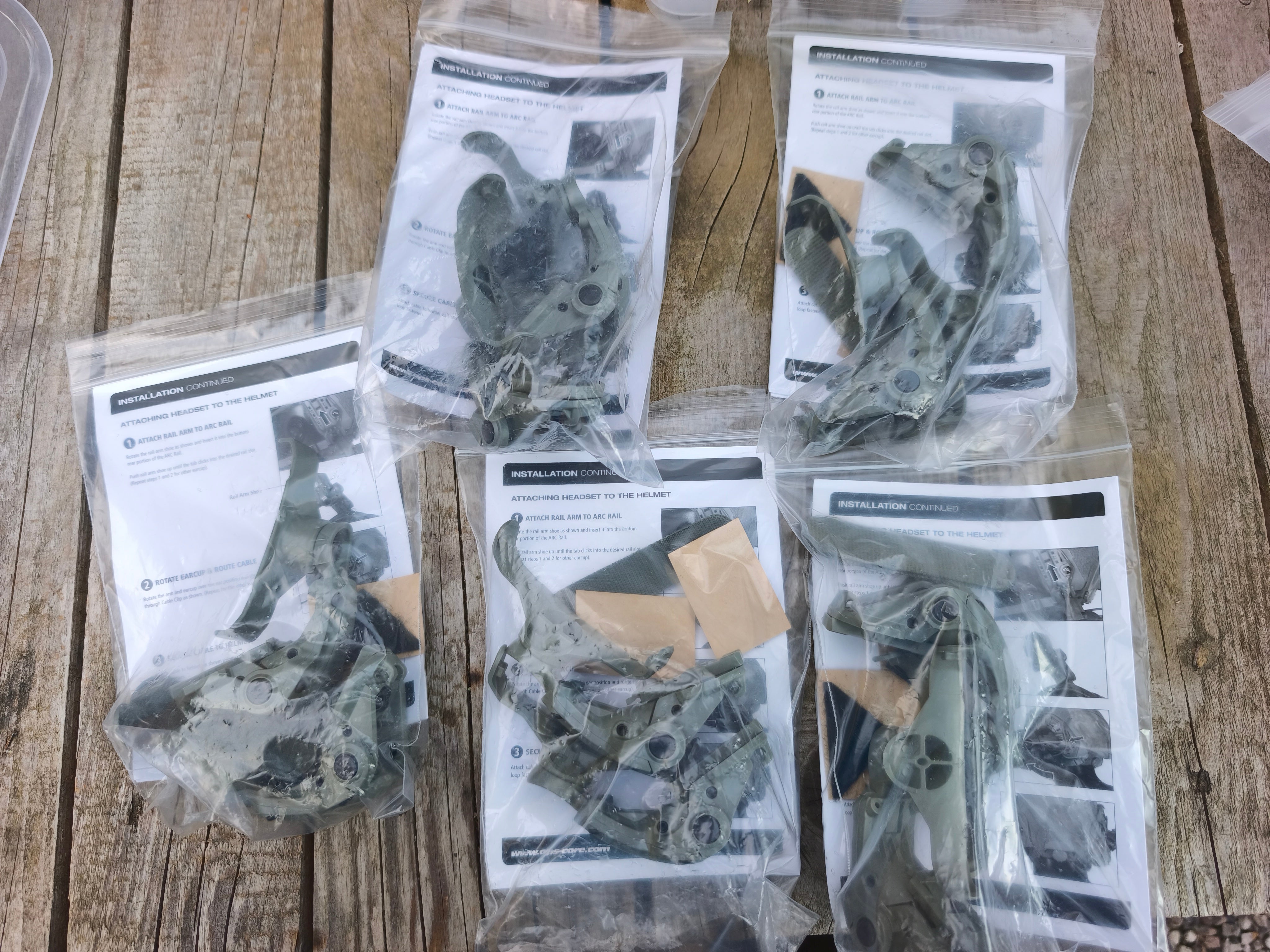 OpsCore Amp Rail Mount kit, foliage green