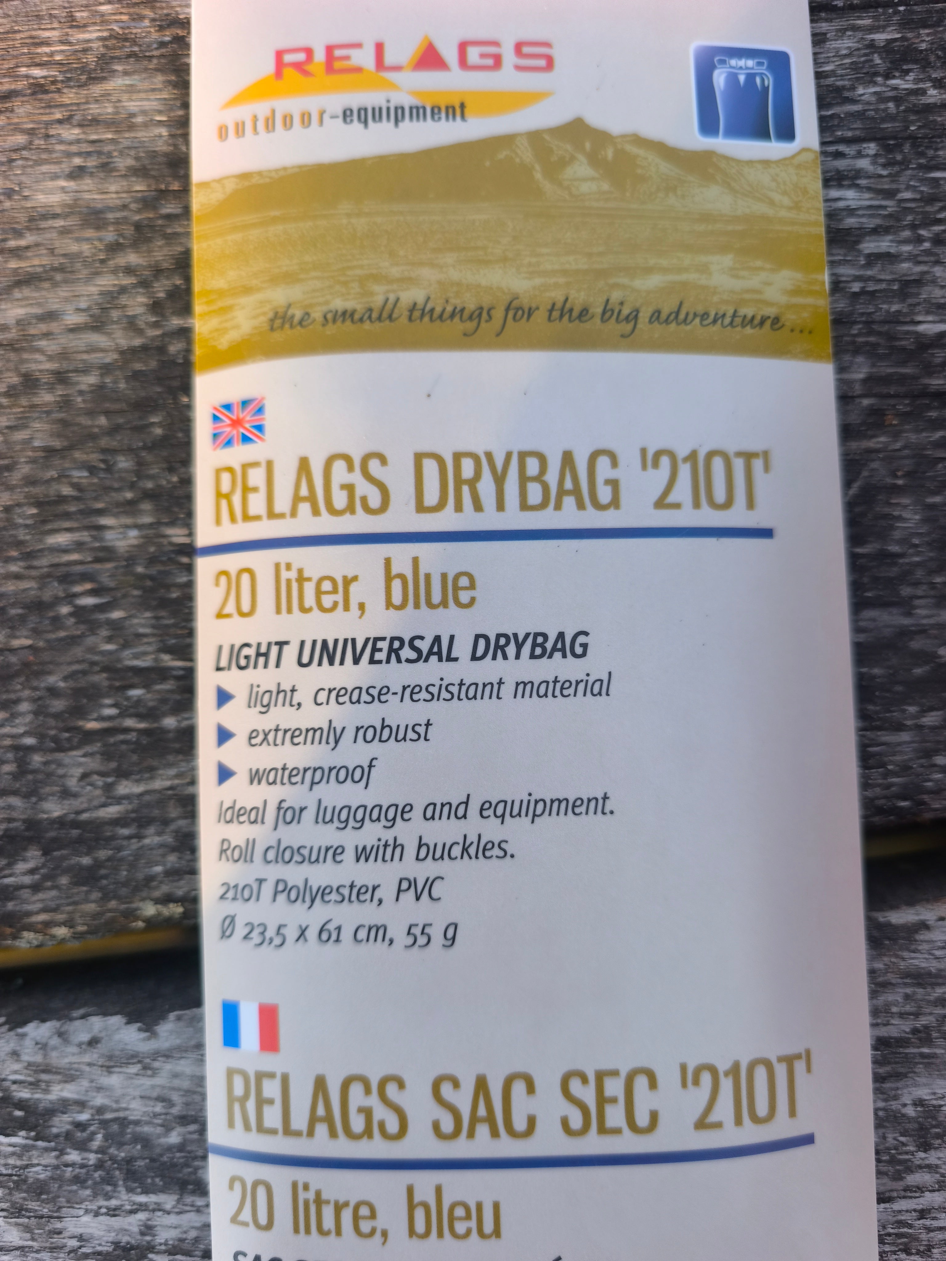 Relags vandtæt pose 20 liter