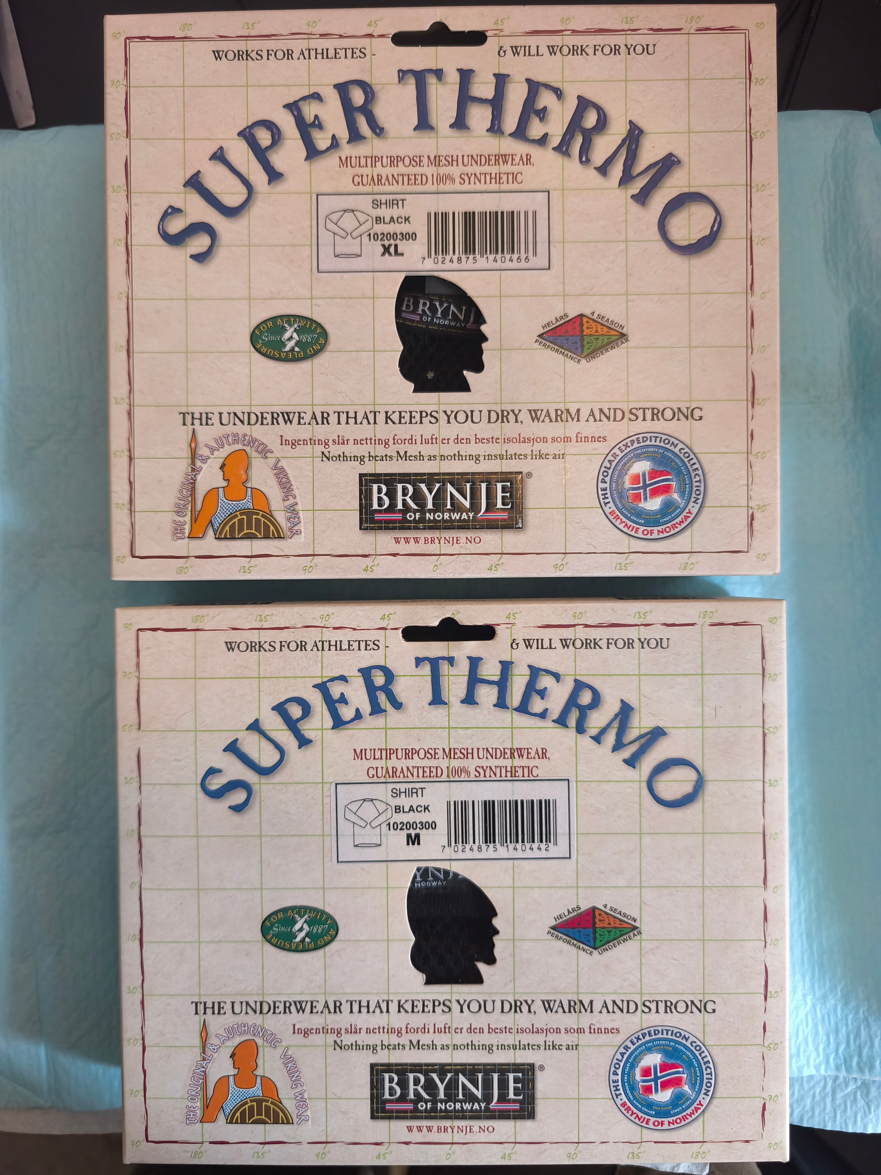 Brynje Super Thermo, langærmet netundertrøje, medium eller xl, sort