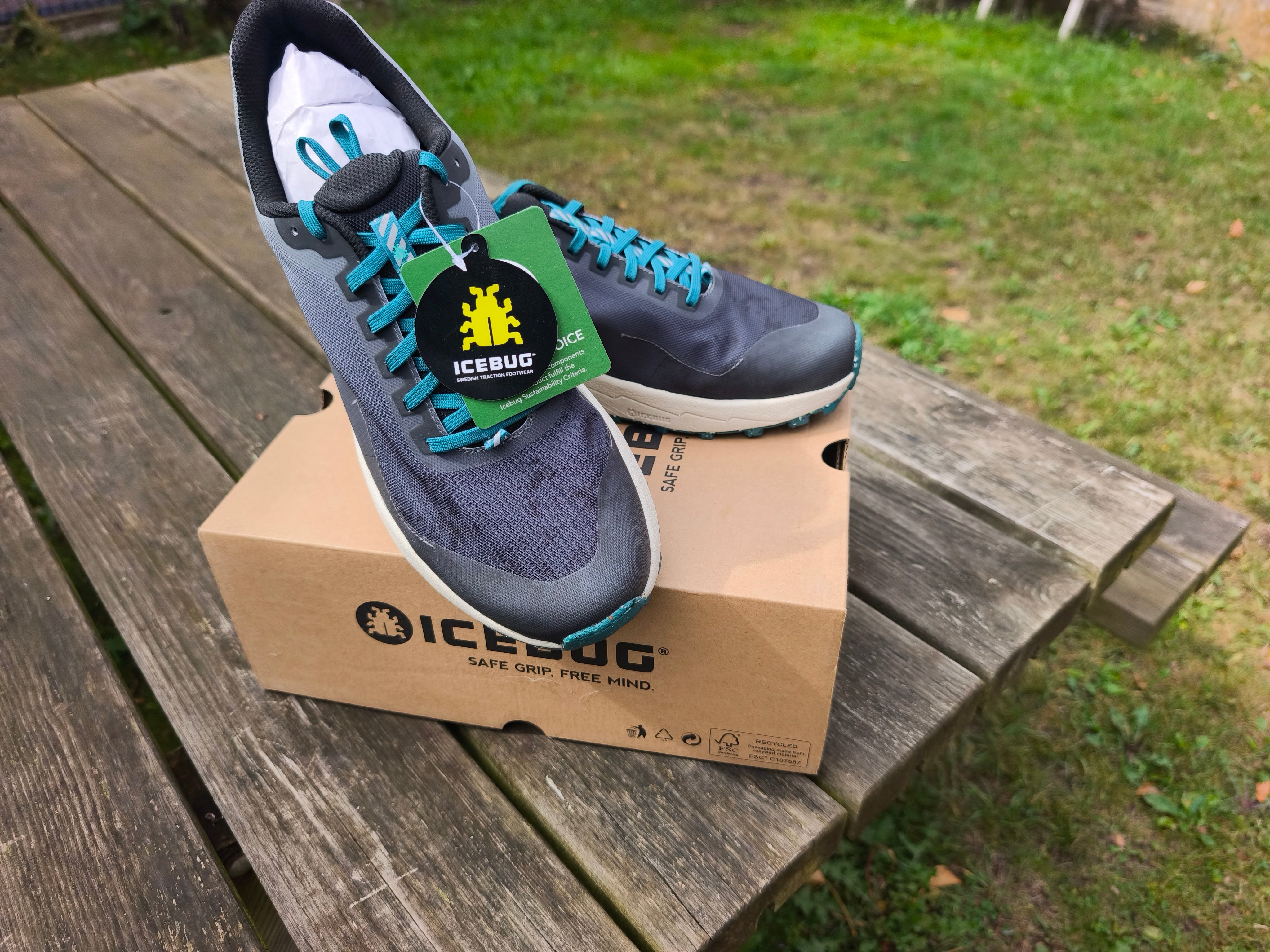 Icebug Outrun RB9X Herre, G93001-0A, Farve: Slategrey/Teal